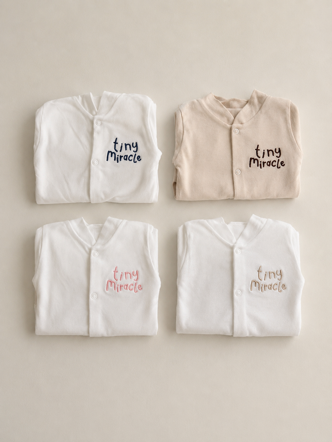 Stone 'Tiny Miracle' 100% Cotton Sleepsuit