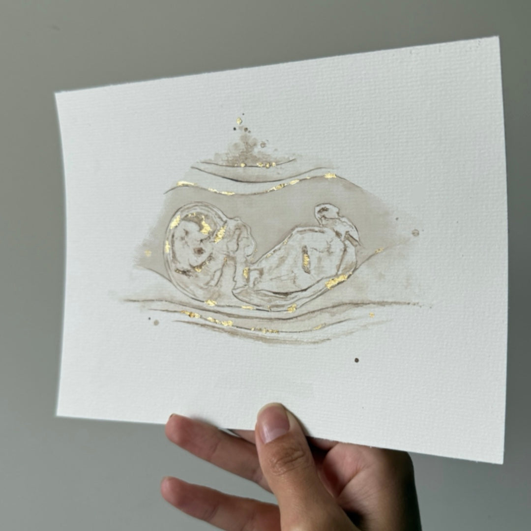 Double  Watercolour Ultrasound Scan