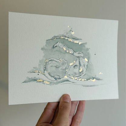 Double  Watercolour Ultrasound Scan