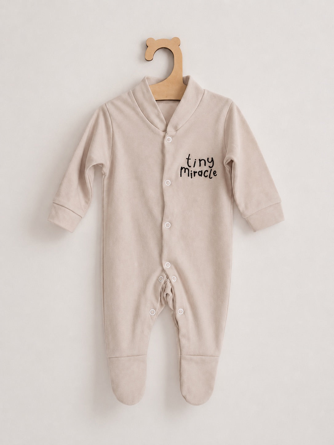 Stone 'Tiny Miracle' 100% Cotton Sleepsuit