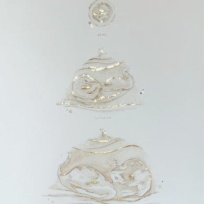 Trio Watercolour Ultrasound Scan