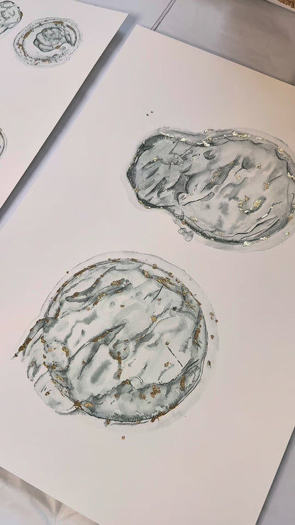 Watercolour Double Embryo